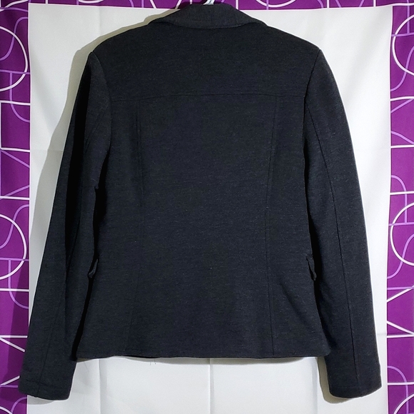 Original Nicole Miller Dark Grey 3-Button Blazer Coat -Size Large (extra button) - Picture 6 of 12